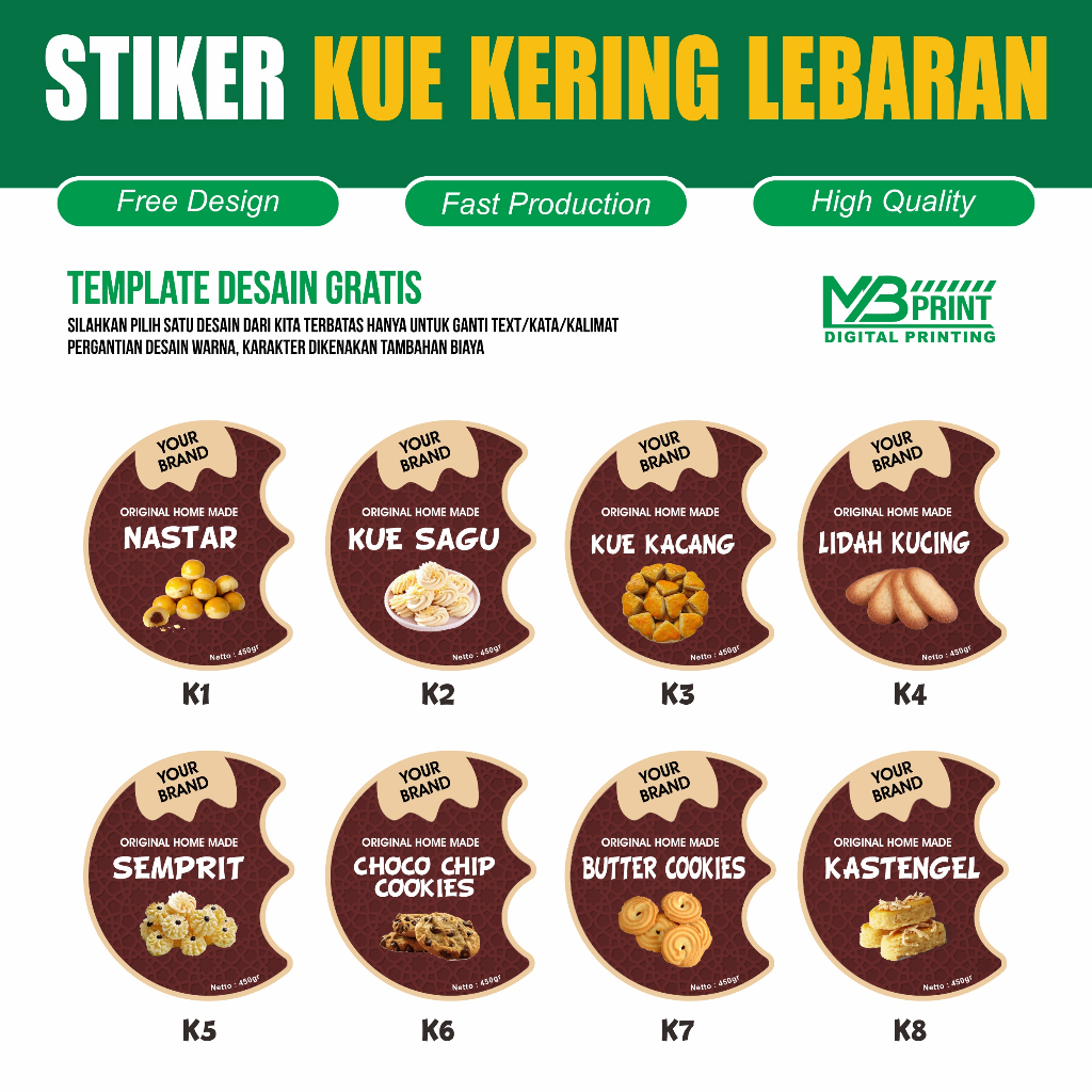 Sticker Label Kue Kering Idul Fitri