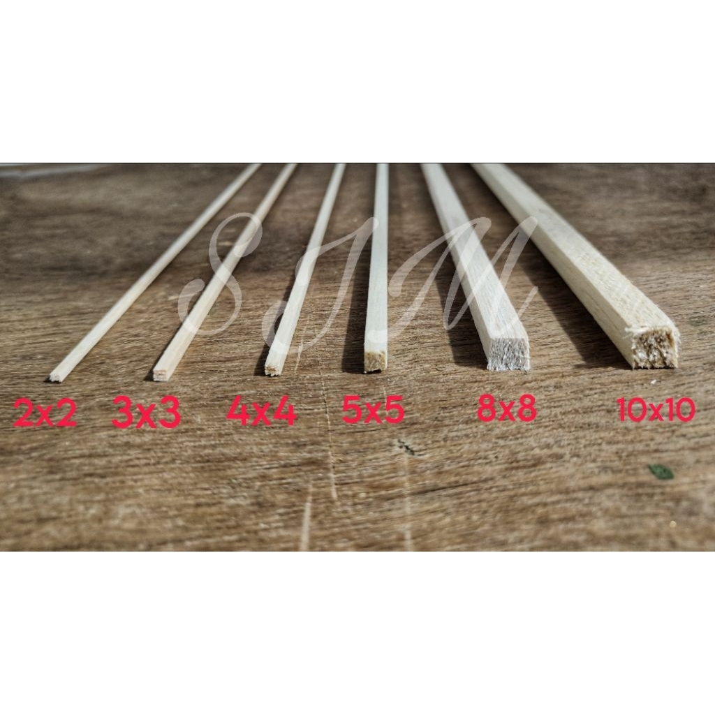 Kayu Balsa Stik, kayu balsa maket miniatur diaroma