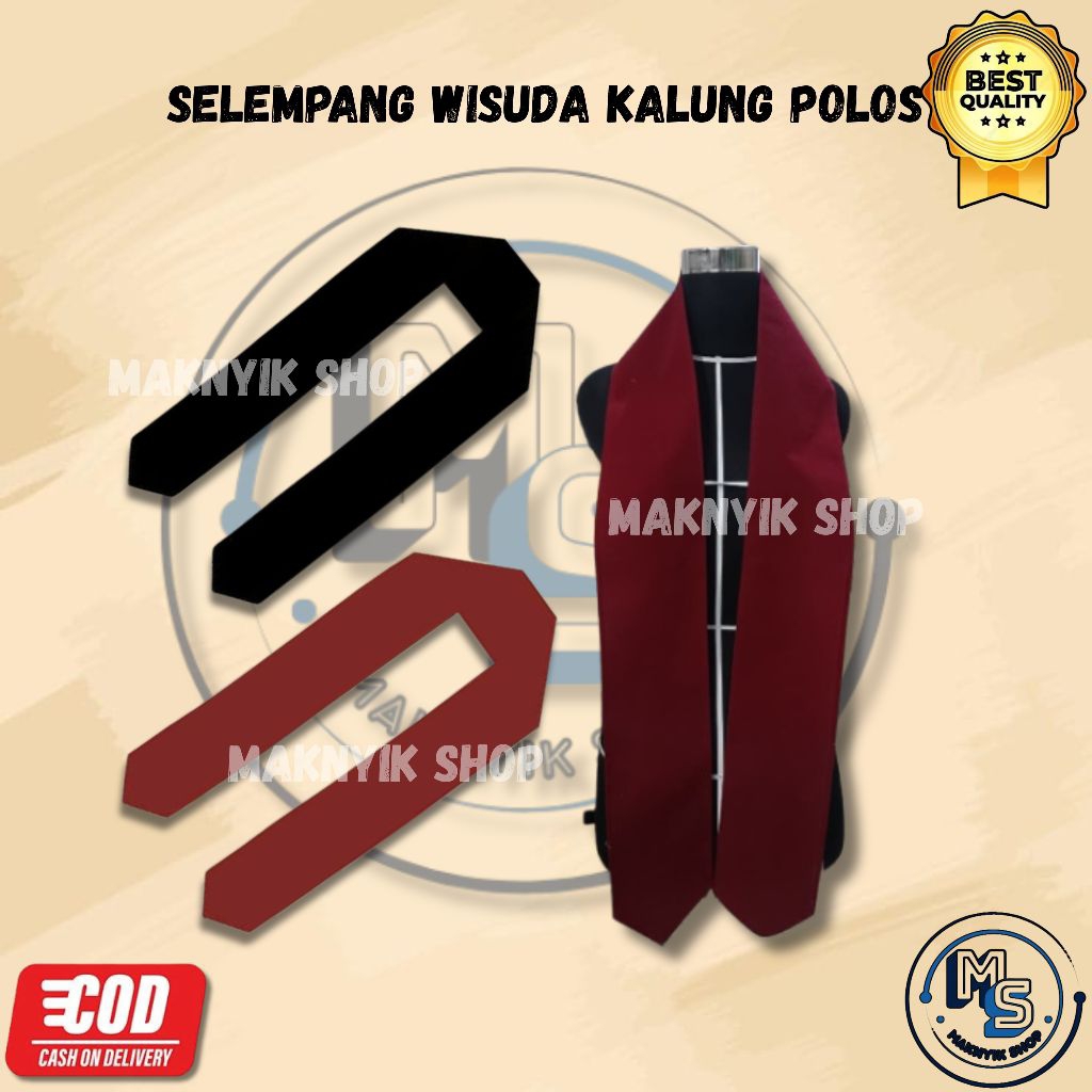 Selempang Wisuda Kalung Polos | Selempang Wisuda Polos | Selempang Beludru | Selempang Wisuda Tanpa 