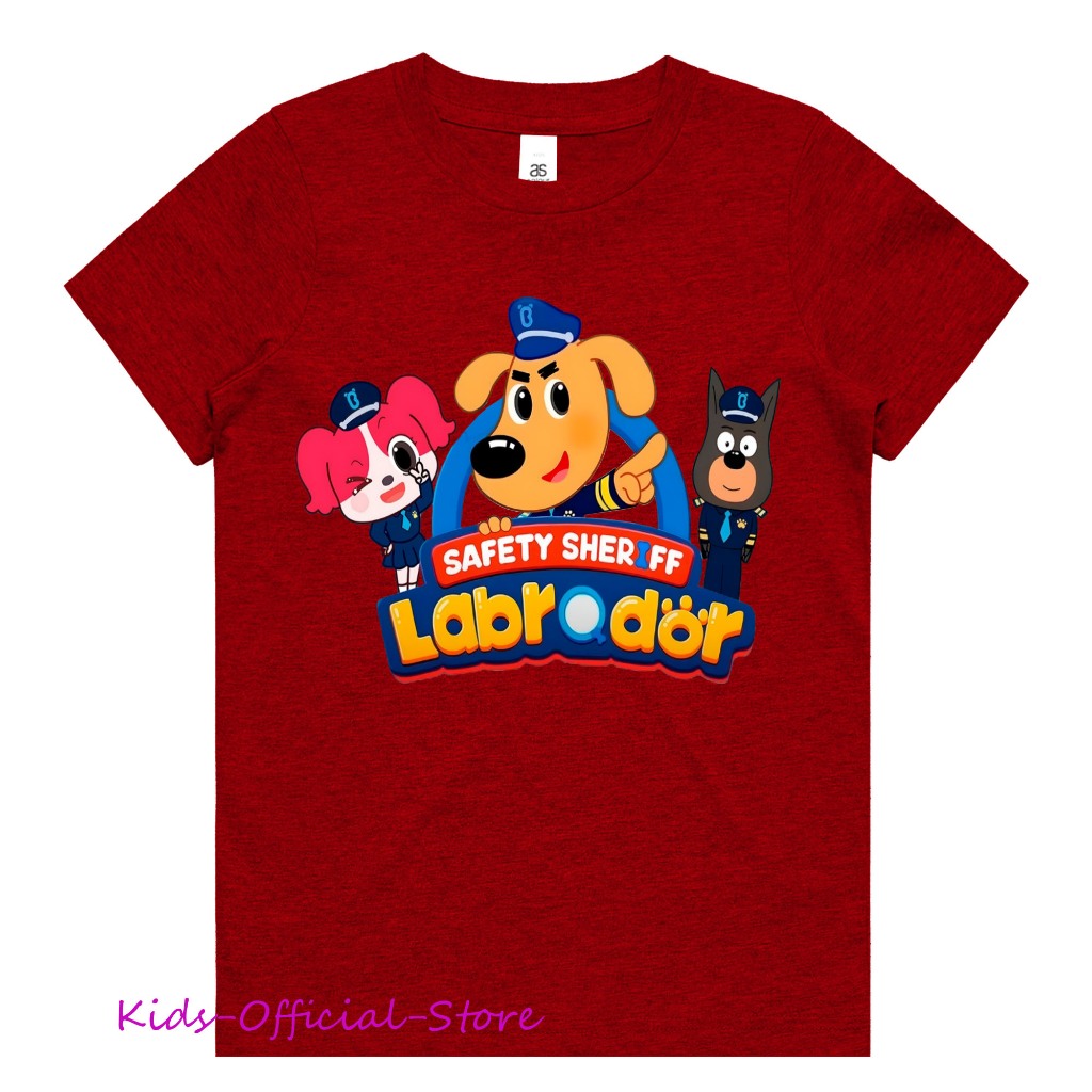 Kaos karakter Sheriff Labrador Anak Unisex Baju karakter Labrador cewek Size L XL XXL Warna Hitam Na