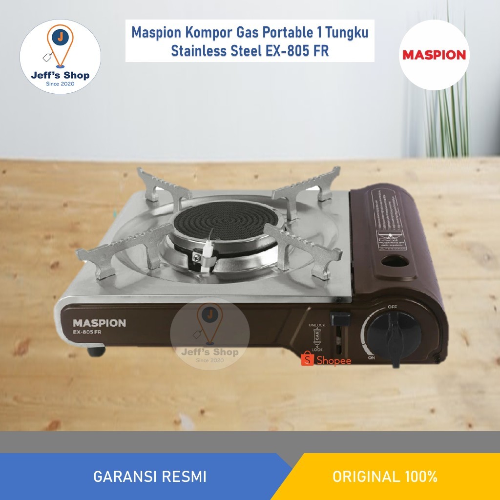 Maspion EX-805FR Kompor Gas Portable 1 Tungku Stainless Steel