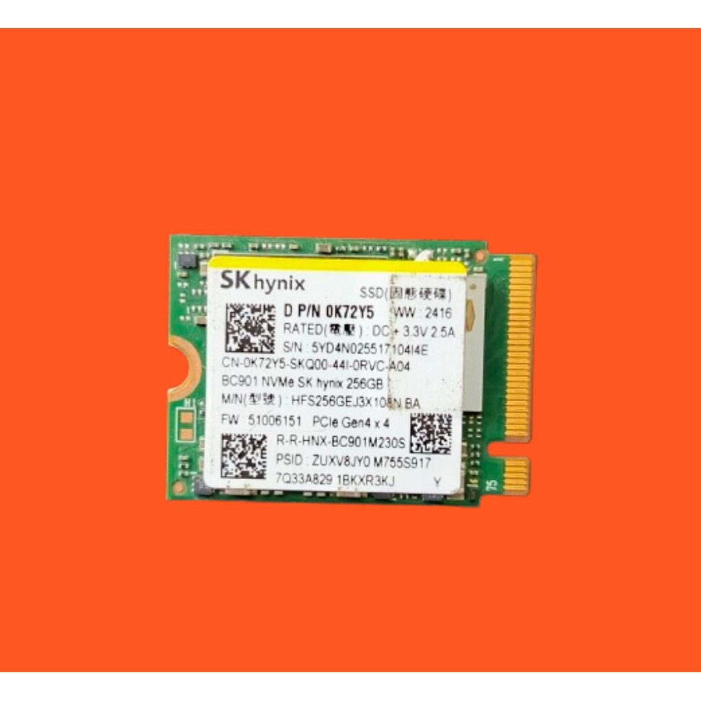 SK hynix SSD M.2 Nvme 256GB PCle Gen4 x 4 - SSD NVME 256GB SK HYNIX