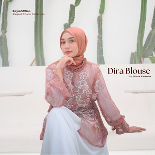 Delova Wardrobe - Dira Outer Blouse Brukat Modern Kondangan Wanita