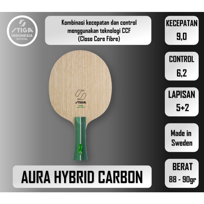 NEW BLADE Stiga AURA Hybrid Carbon | Blade / Bet Pingpong Stiga ITTF
