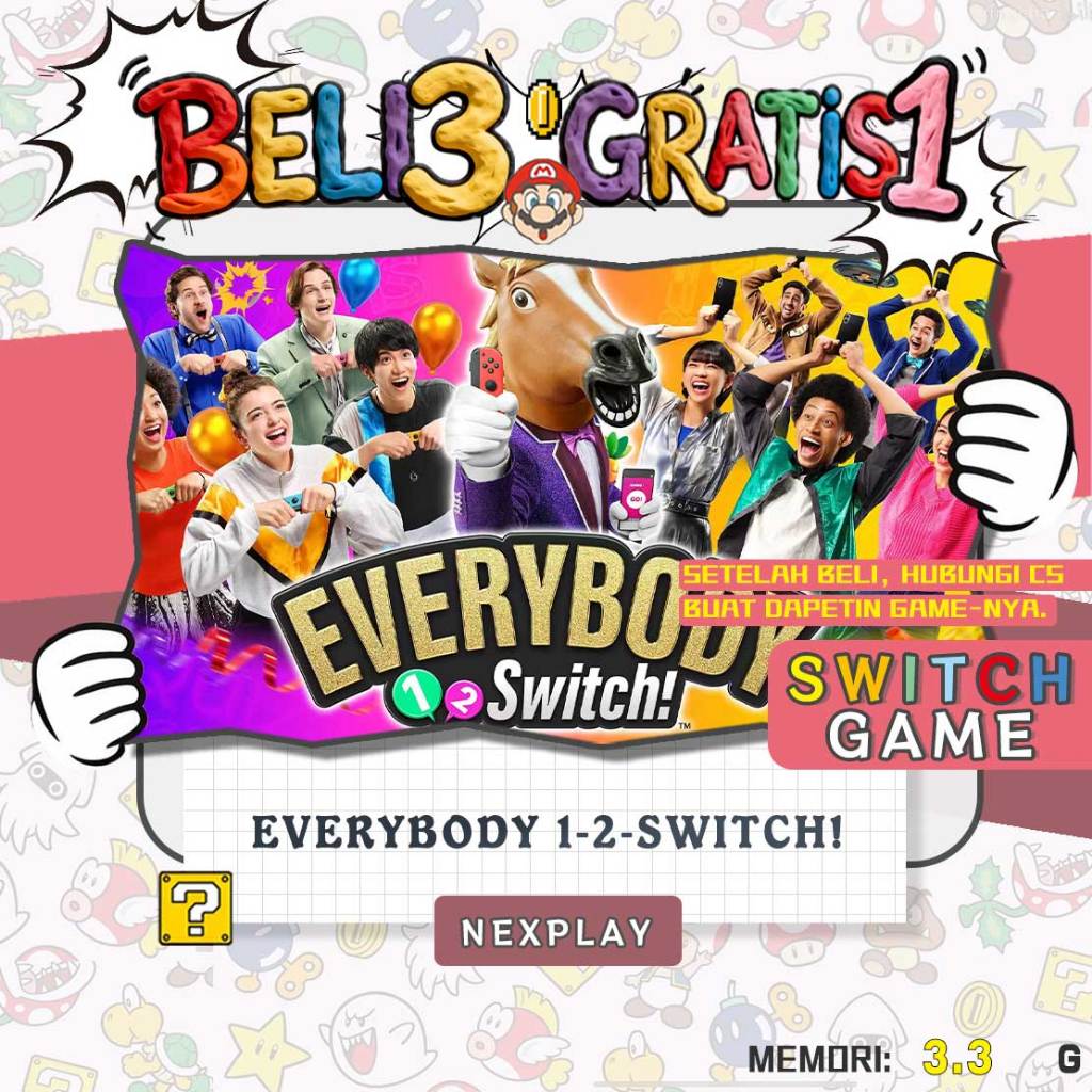 Everybody 1-2-Switch – Nintendo Switch 2 Edition Nintendo Switch Digital Game BELI 3 GRATIS 1