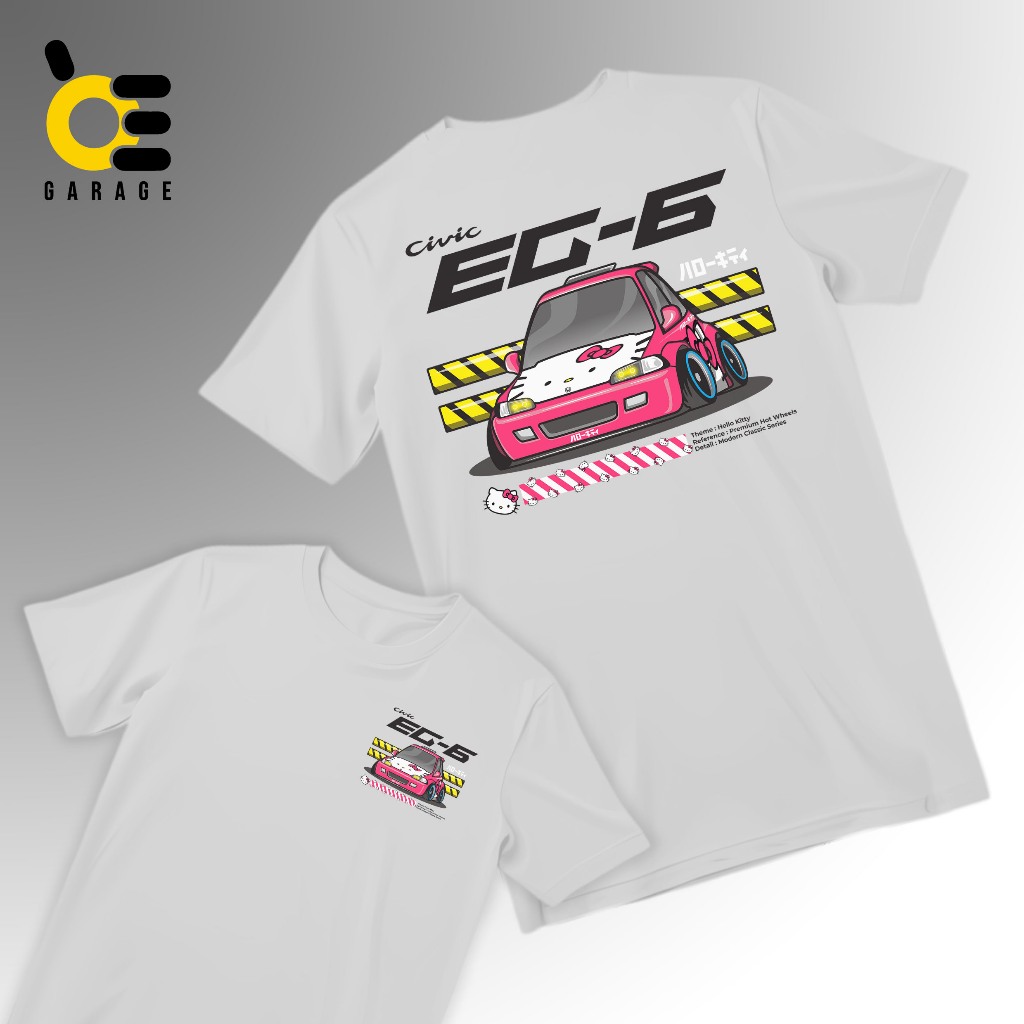 OKE GARAGE kaos DISTRO JDM diecast HONDA CIVIC HELLO KITTY