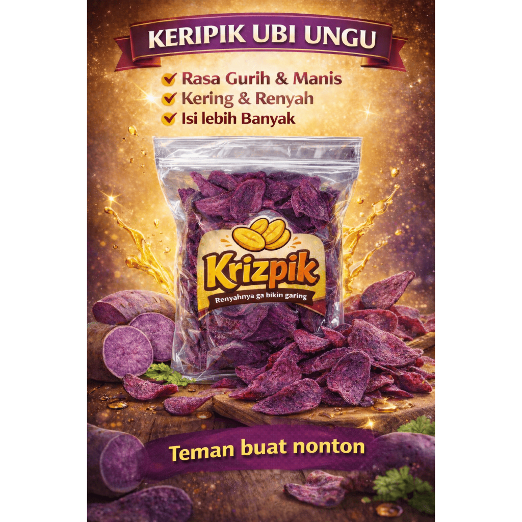 Keripik Ubi Ungu Gurih Manis – Renyah & Kering