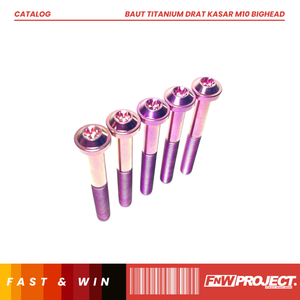 BAUT TITANIUM DRAT KASAR M10 DRAT 14 BIG HEAD DRAT KASAR