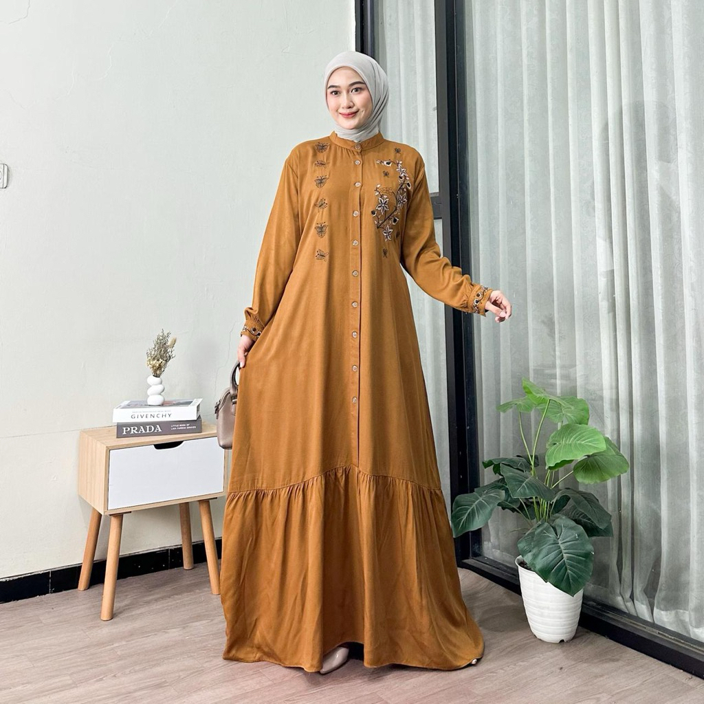 Dress Gamis Gaun Baju Busana Lebaran Hari Raya Idul Fitri Terbaru 2026 Wanita Muslimah Remaja Dewasa