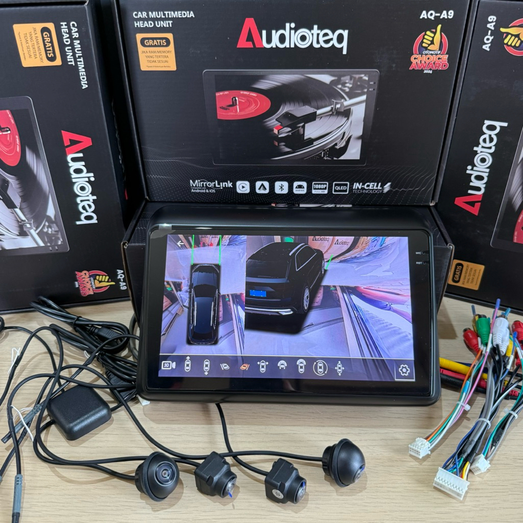 HEAD UNIT ANDROID NEW ERTIGA 2018 - UP + KAMERA 360 ANDROID 9 INCH AUDIOTEQ ERTIGA BARU RAM 4/64 GB 