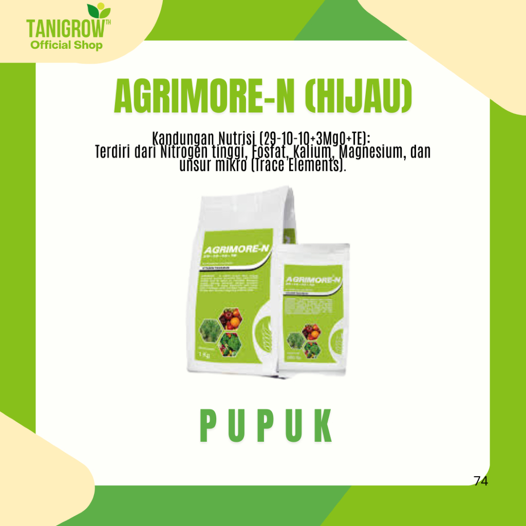 PUPUK AGRIMORE N (HIJAU) 500 GRAM
