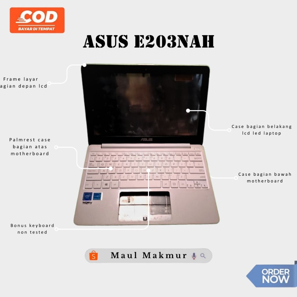 SECOND Casing Laptop Asus E203M E203NAH E203N E203MAH | Case Fullset Laptop