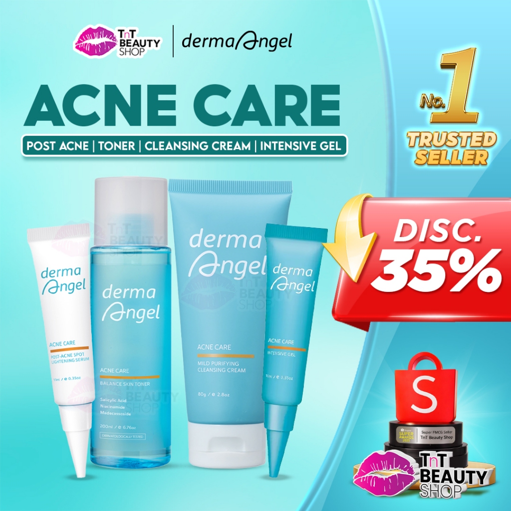 Derma Angel Acne Care Series | Cleansing Cream 80g | Skin Toner 200ml | TnT Beauty Shop