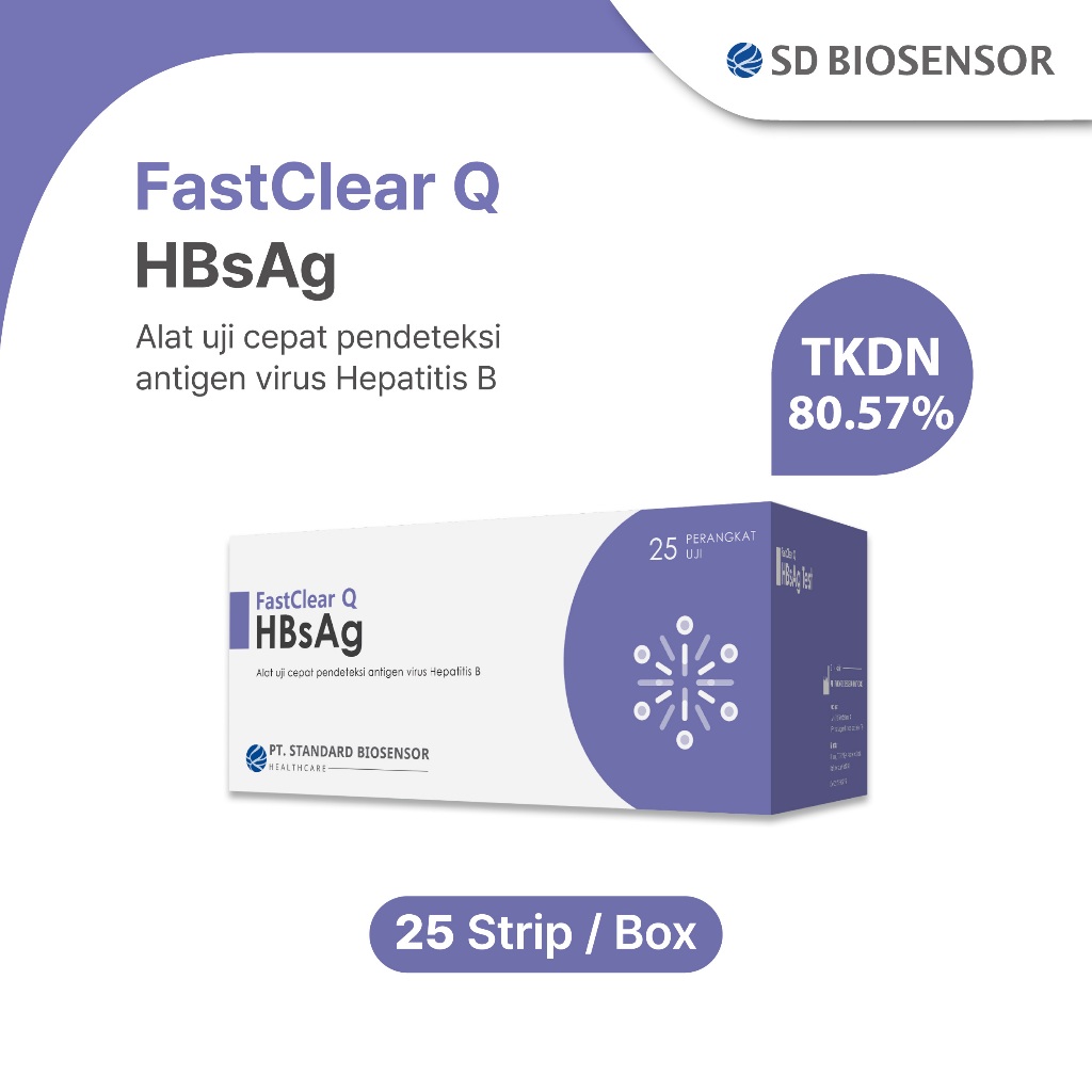 SD BIOSENSOR FastClear Q HBsAg Rapid Test Kit deteksi antigen virus Hepatitis B