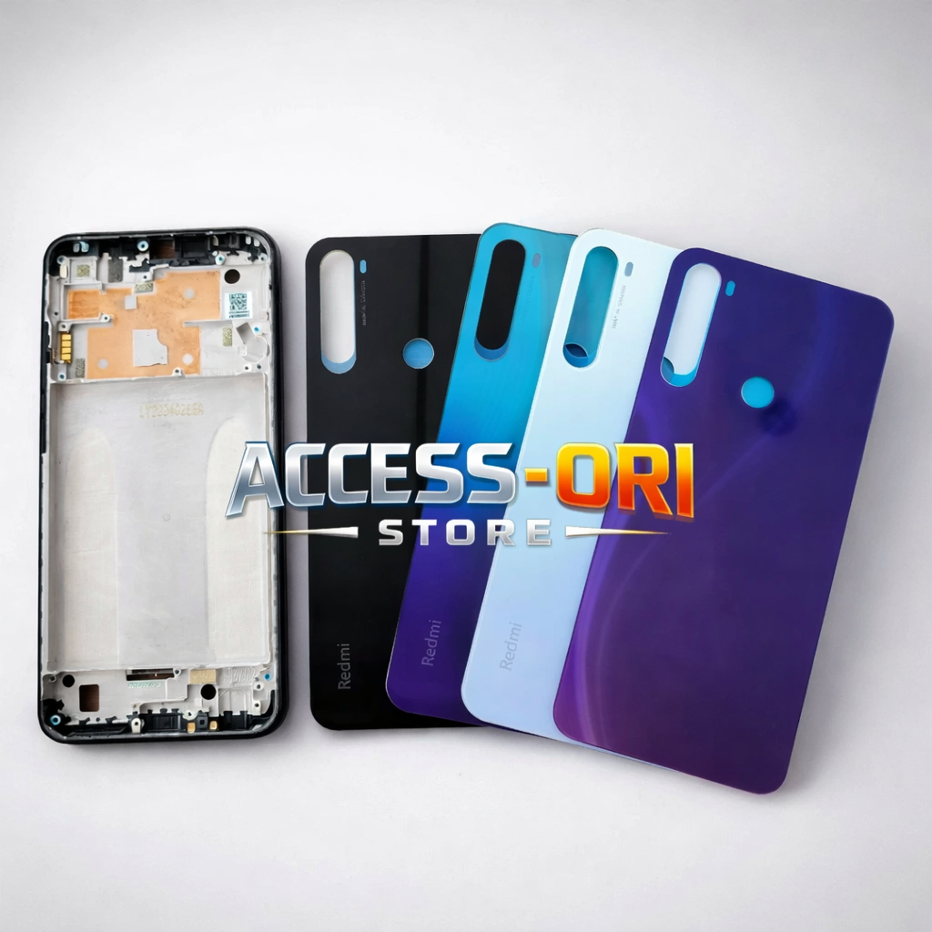 Casing Housing Fullset Kaca HP Xiaomi Redmi Note 8 Backdoor + Frame LCD Bekdor Kesing Full Set