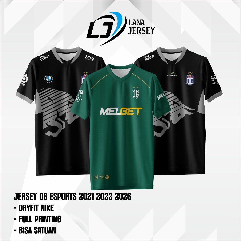 Jersey Gaming Team OG Dota 2 New Baju Kaos game Dota 2 ( free nickname)