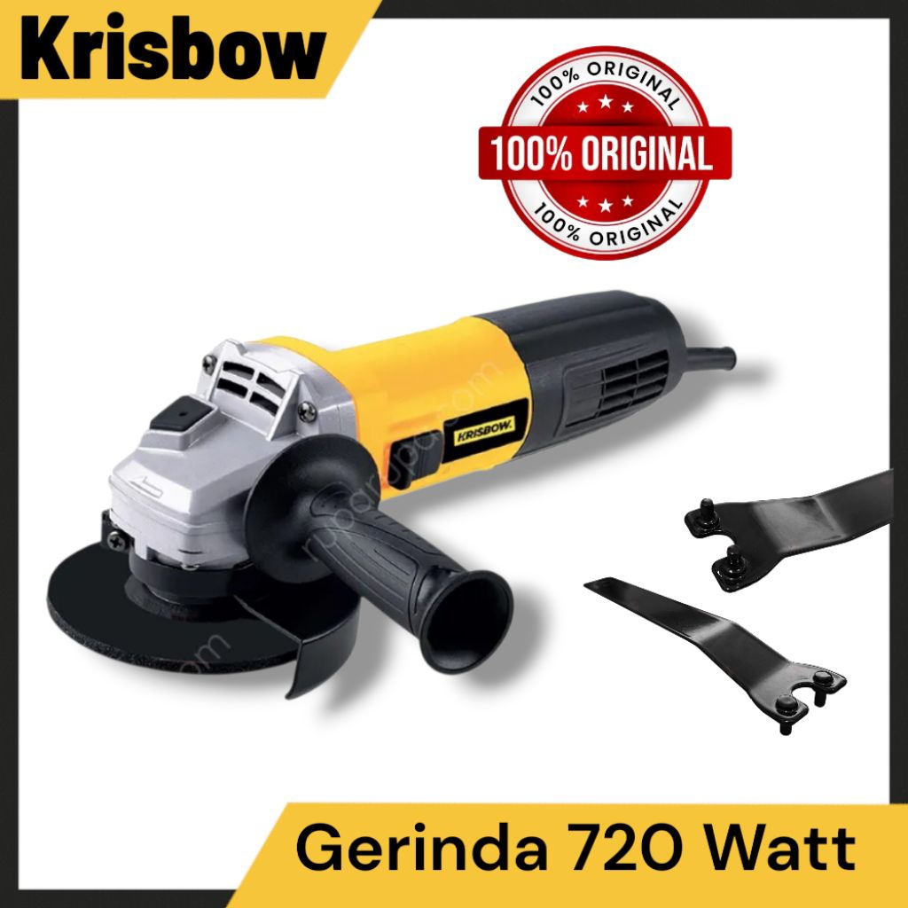 ANGLE GRINDER 4inc ORIGINAL KRISBOW . MESIN GERINDA . GERINDA 4INC . GERINDA OTIGINAL KRISBOW