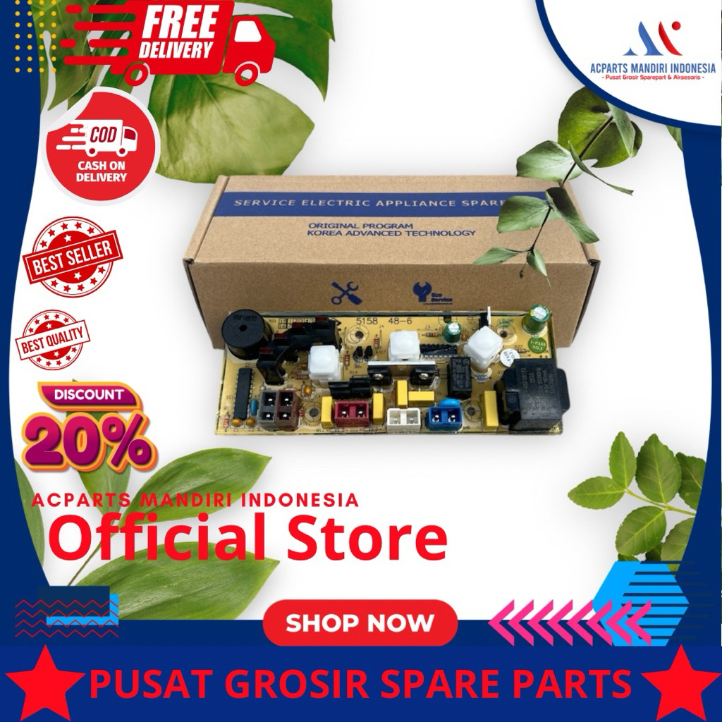 SANKEN AW-770FN ( Zinnia Series ), Modul pcb control mesin cuci satu tabung SANKEN AW-770FN buka ata