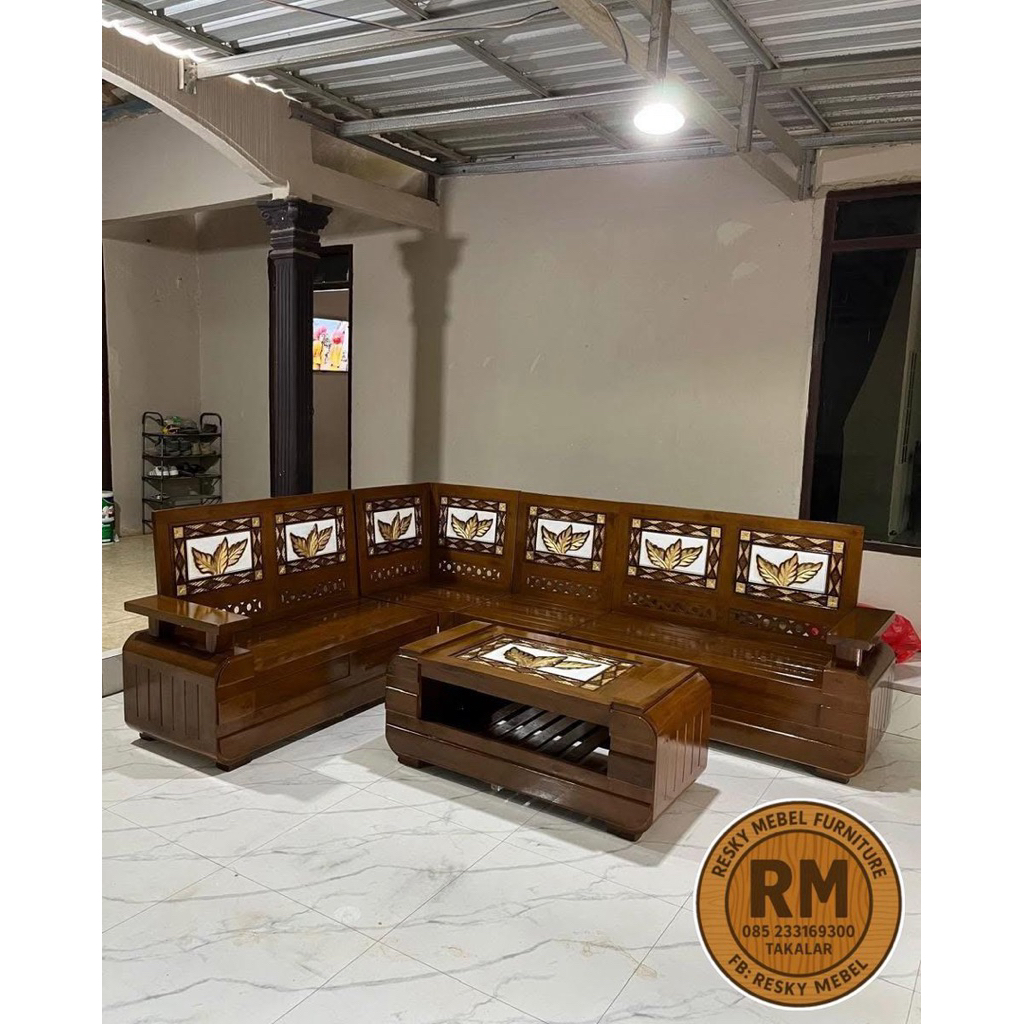 kursi kayu jati merah
