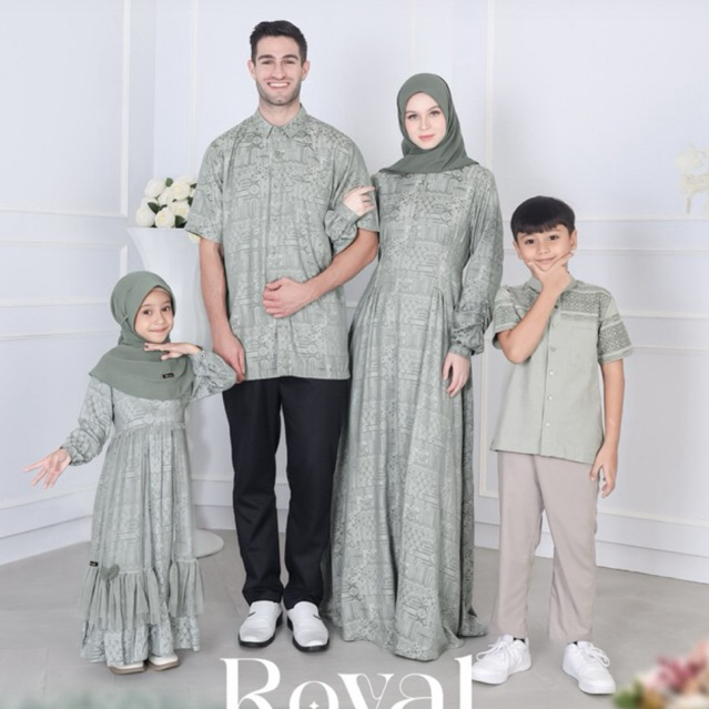 PUSAT - ETHICA ROYAL 38 SAGE GREEN Sarimbit Keluarga 2024 Gamis Kagumi 322 Kagumi Kids 138 Koko Kahf