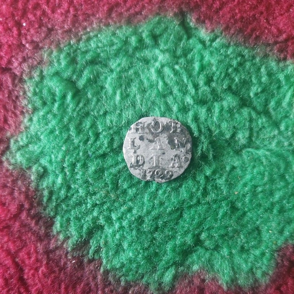 Koin perak Belanda Holandia Tahun 1729 asli