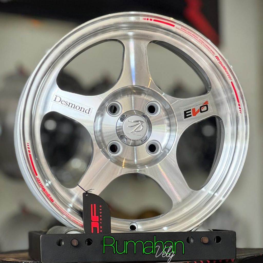 velg spoon evo ring 15 lebar 6,5 et 41 velg mobil r15 untuk mobil agya ayla swift fronx brio jazz ci