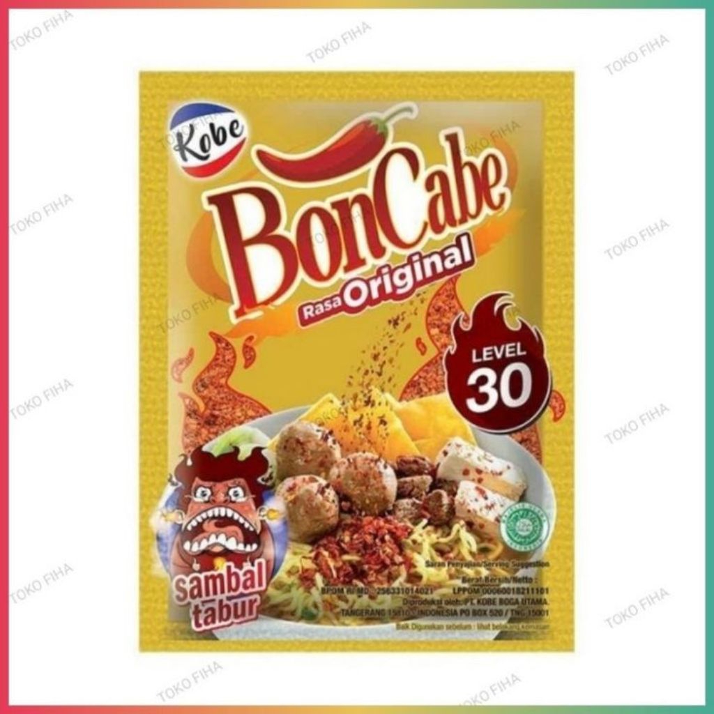 BonCabe Original Level 30 Sachet – Sambal Tabur Super Pedas Kobe