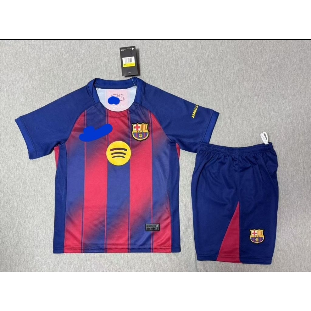 Stelan Setelan Jersey Kaos Baju Sepak Bola Barca Barce Barka Barcelona Home Away 3rd Third Biru Mera