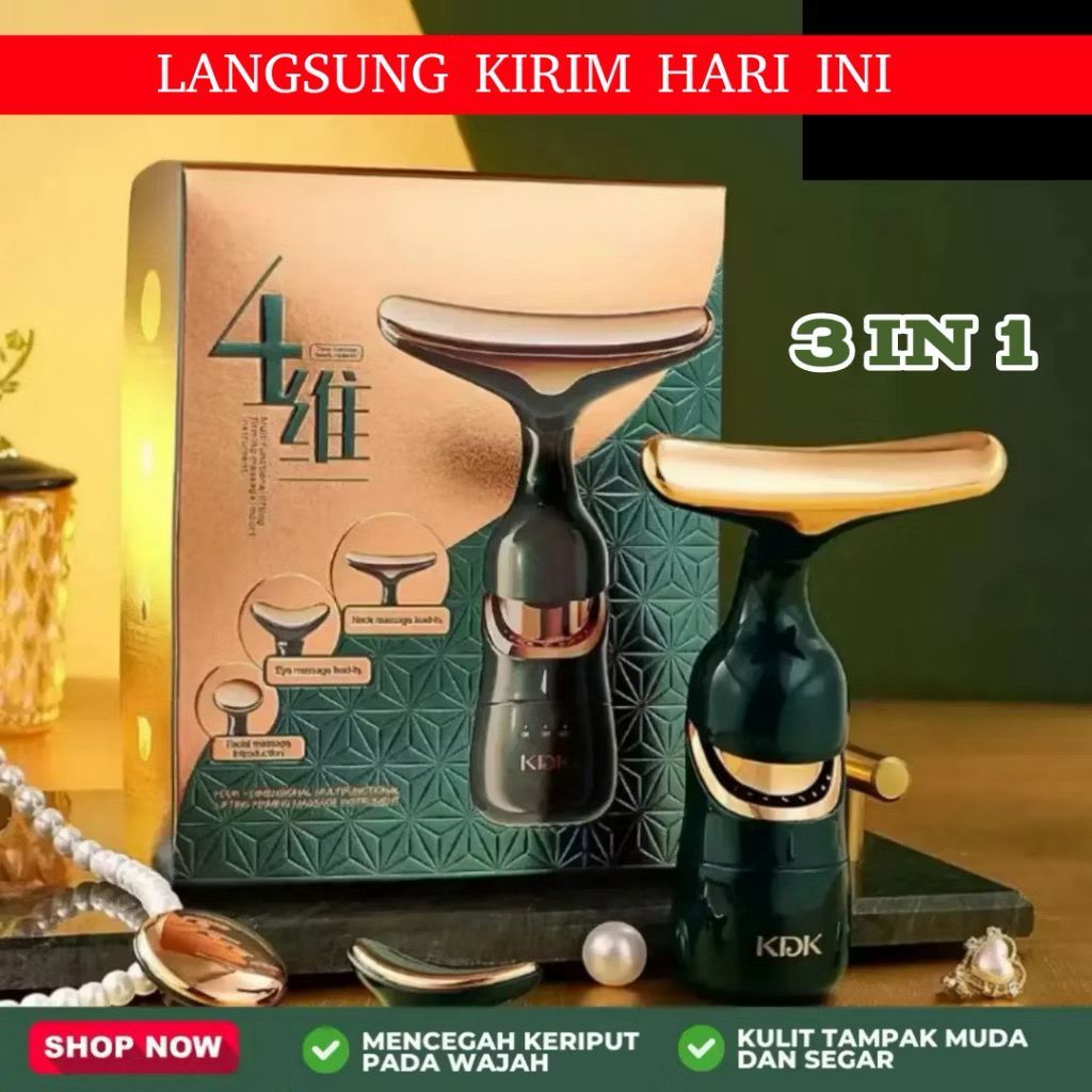 KDK ALAT PIJAT WAJAH 3in1 Original Pijat Facial Wajah Korea Elektrik Alat Setrika Wajah Premium