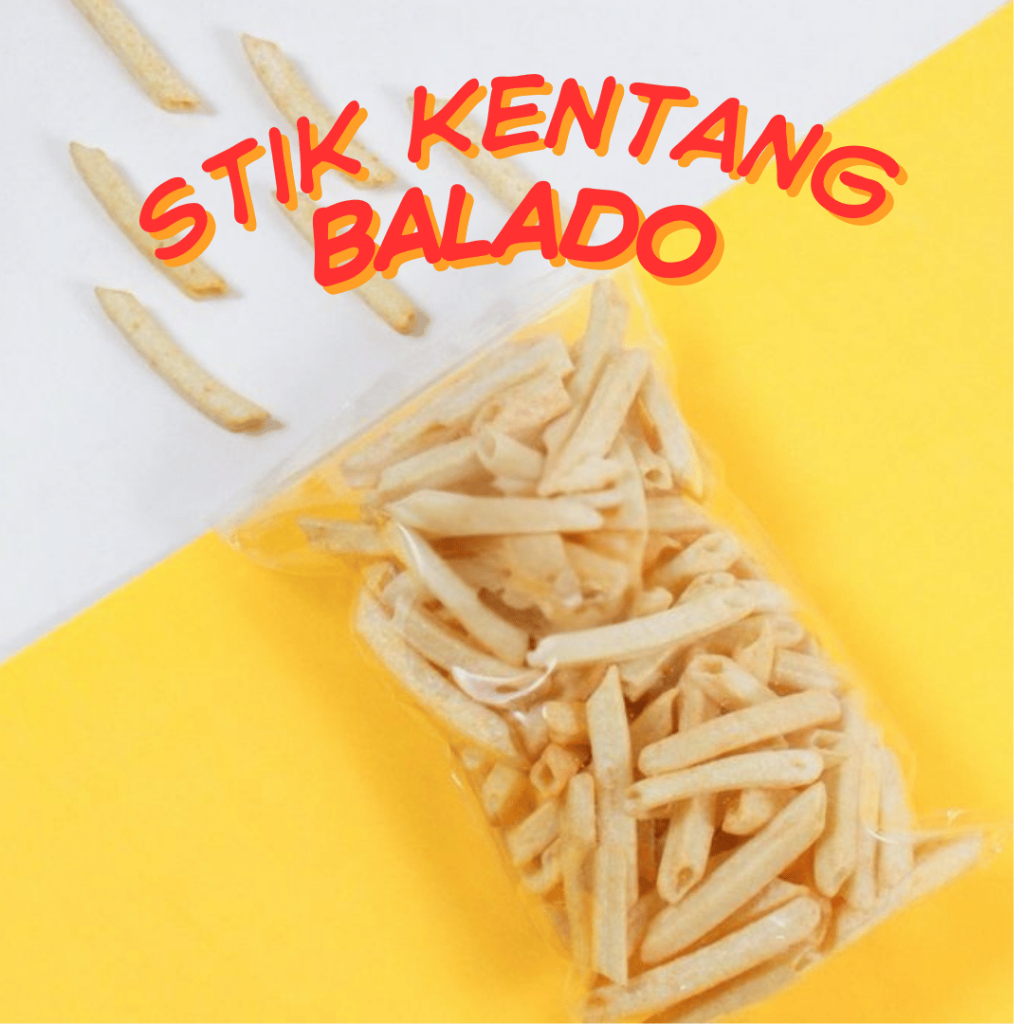 Stik Kentang Balado Pedas Manis Gurih / Snack Kentang Stik Kiloan Renyah Murah [125g - 1kg]