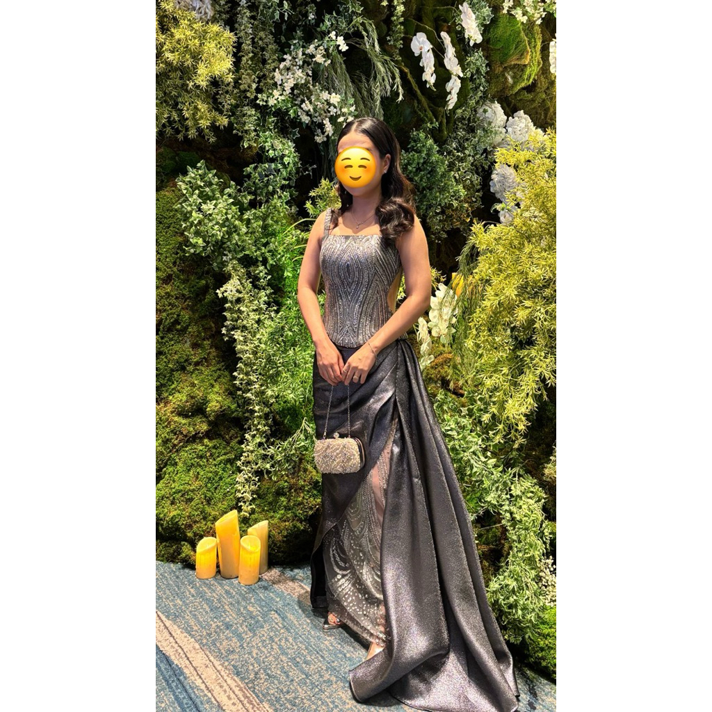 [PRELOVED] Custom Designer Long Corset Dress Ignatia Jessica - Gaun Kondangan Prewed Wedding Photosh