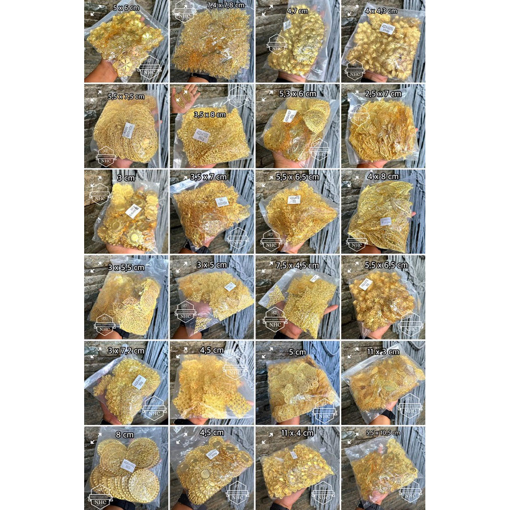 350 GRAM LEMPENGAN EMAS PON - PLAT LEMPENGAN EMAS - ORNAMEN KRANGKA EMAS - AKSESORIS KARNAVAL