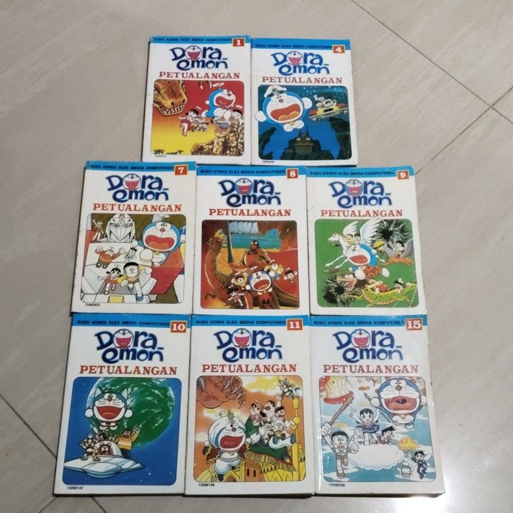 8 KOMIK ORI KOMIK DORAEMON PETUALANGAN NO 1.4.7.8.9.10.11.15. PENERBIT ELEX MEDIA KOMPUTINDO