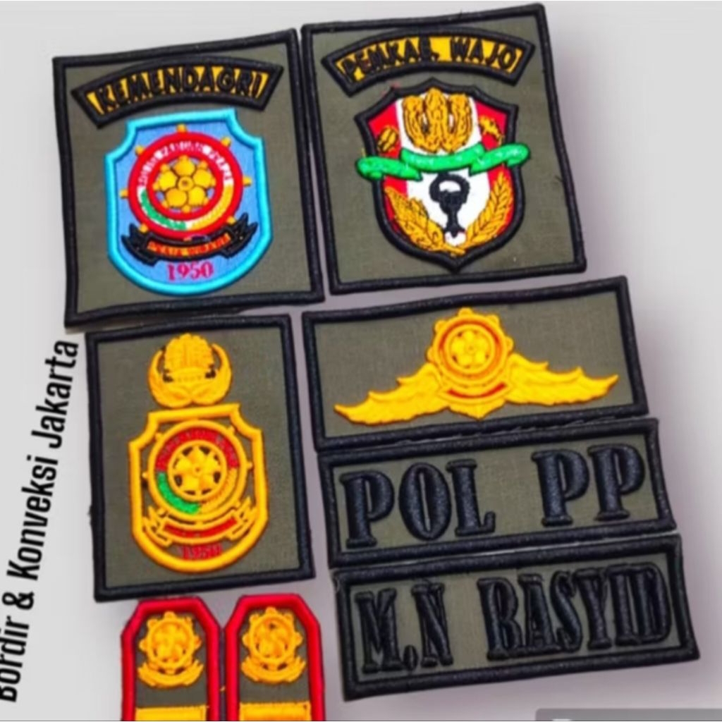 ATRIBUT PDL POL PP BORDIR TIMBUL 3D TERBARU