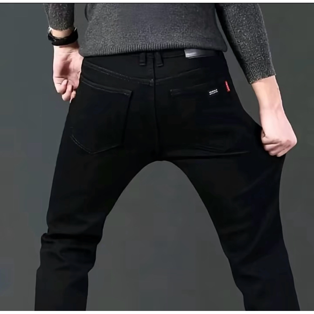 CELANA JEANS PRIA PANJANG SLIMFIT CELANA JIN COWOK BAHAN MELAR