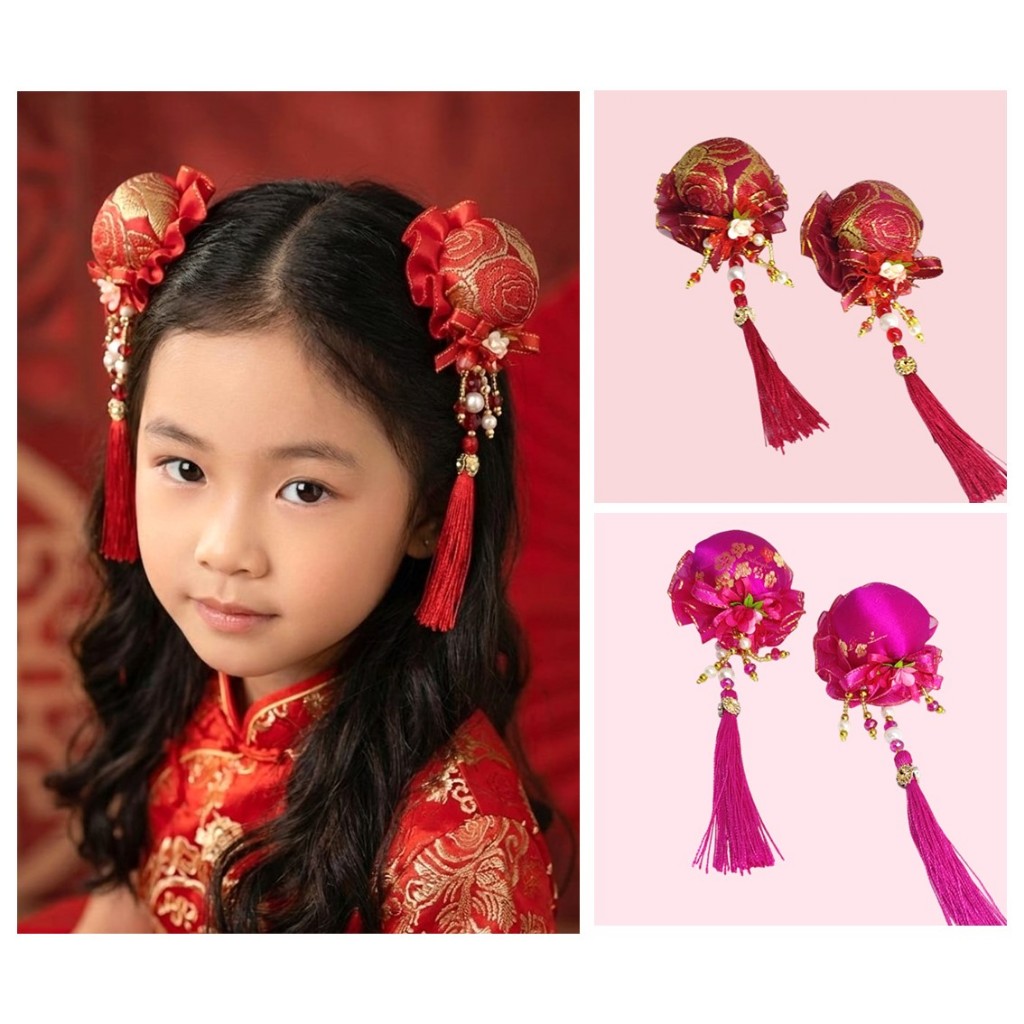 Cepol Imlek Chun Li Hairbun – Aksesoris Rambut Chinese New Year Elegan