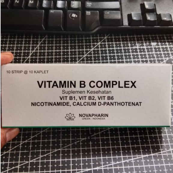 VITAMIN B COMPLEX BOX ISI 100 KAPLET NOVAPHARIN / Vitamin B Complex
