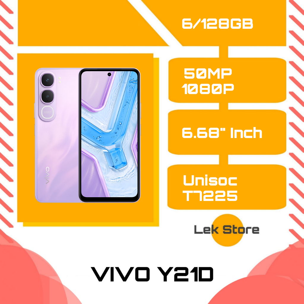 VIVO Y21D RAM 4/128GB, 6/128GB, 6/256GB, 8/128GB - GARANSI RESMI - FREE AKSESORIS - HANDPHONE
