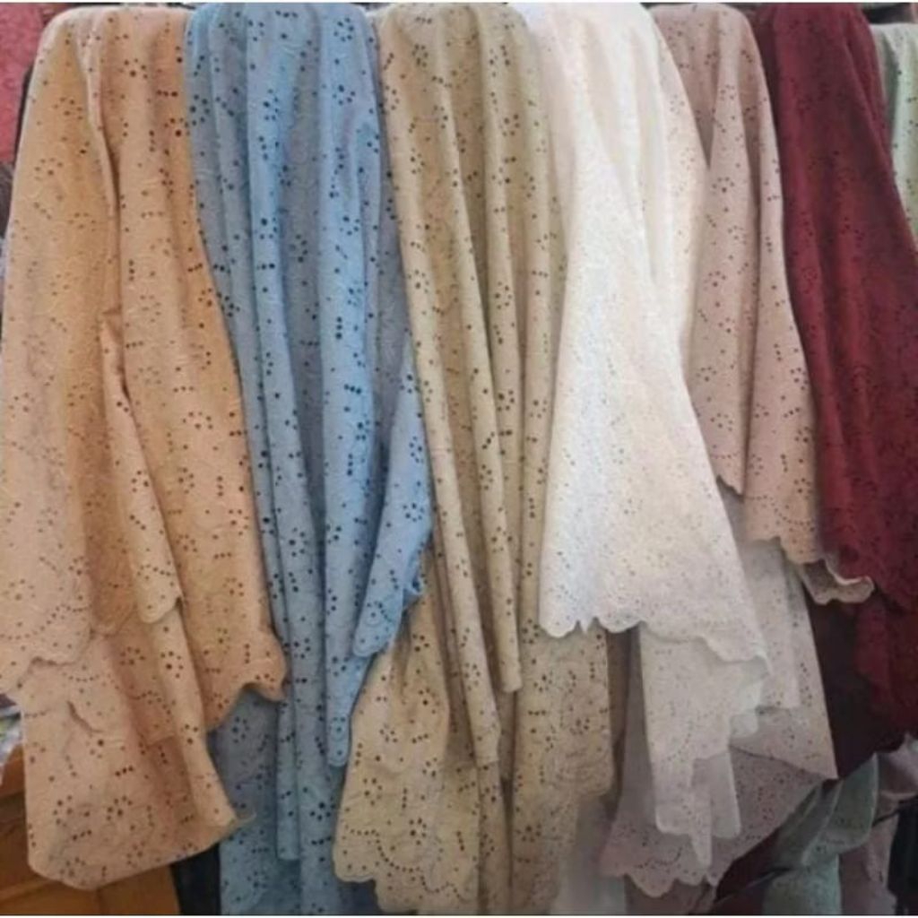 COD...KAIN MURAH Cotton Embroidery/Katun bordir premium....