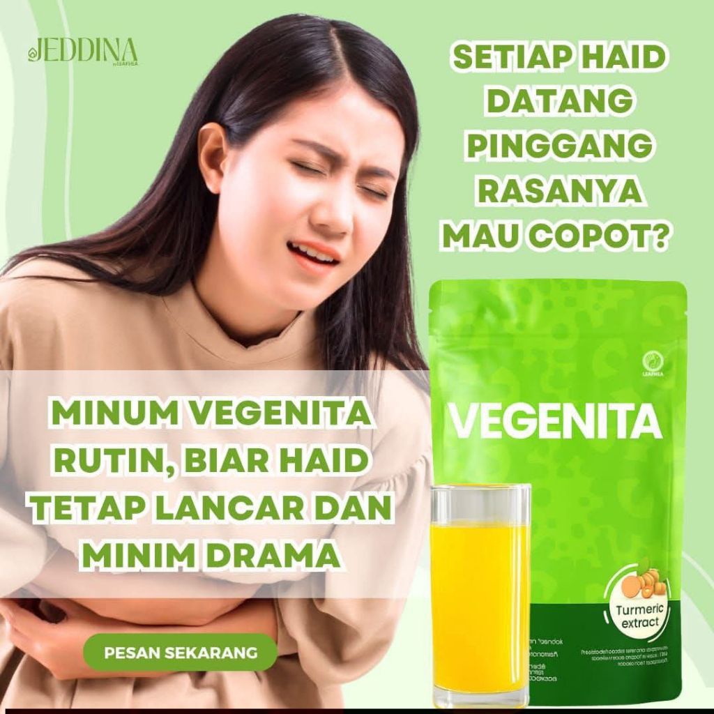 VEGENITA Minuman kewanitaan PELANCAR HAID/KEPUTIHAN, LONGGAR