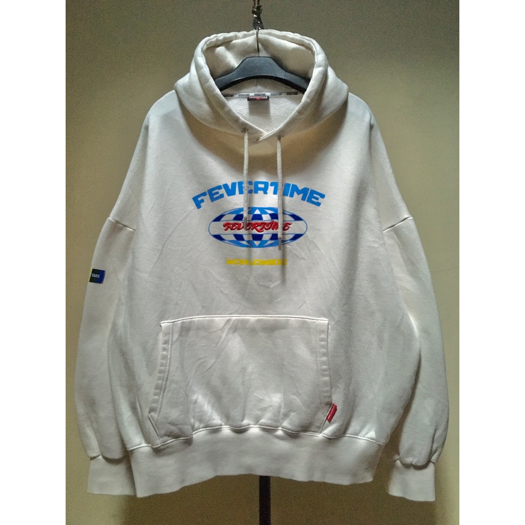 Pullover Hoodie Boxy Oversize Fevertime Krem