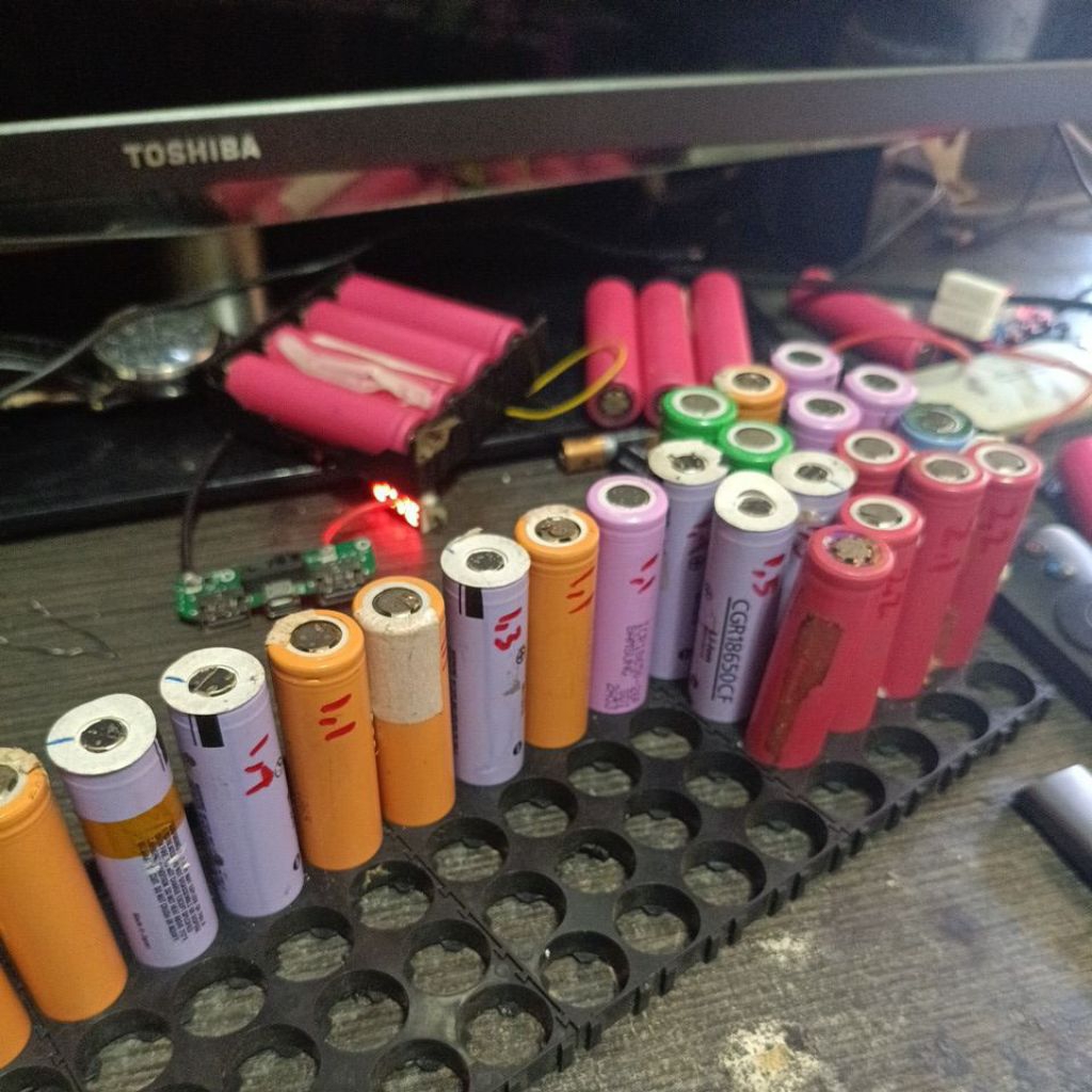 batrei 18650 bekas laptop