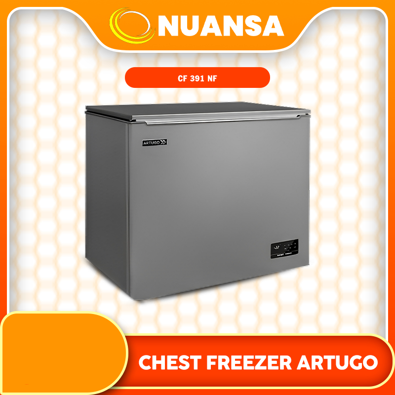 Artugo Chest Freezer CF 391 NF adalah chest freezer 1 pintu berkapasitas 360 liter dengan teknologi 
