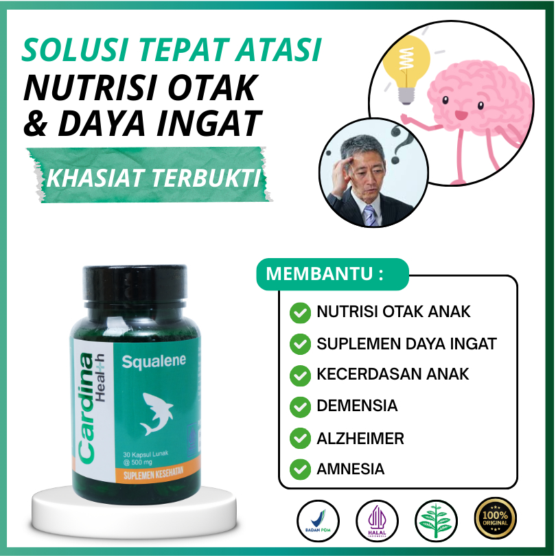 Vitamin Nutrisi Otak & Daya Ingat - Suplemen Kecerdasan Anak - Obat Alzheimer Demensia & Amnesia