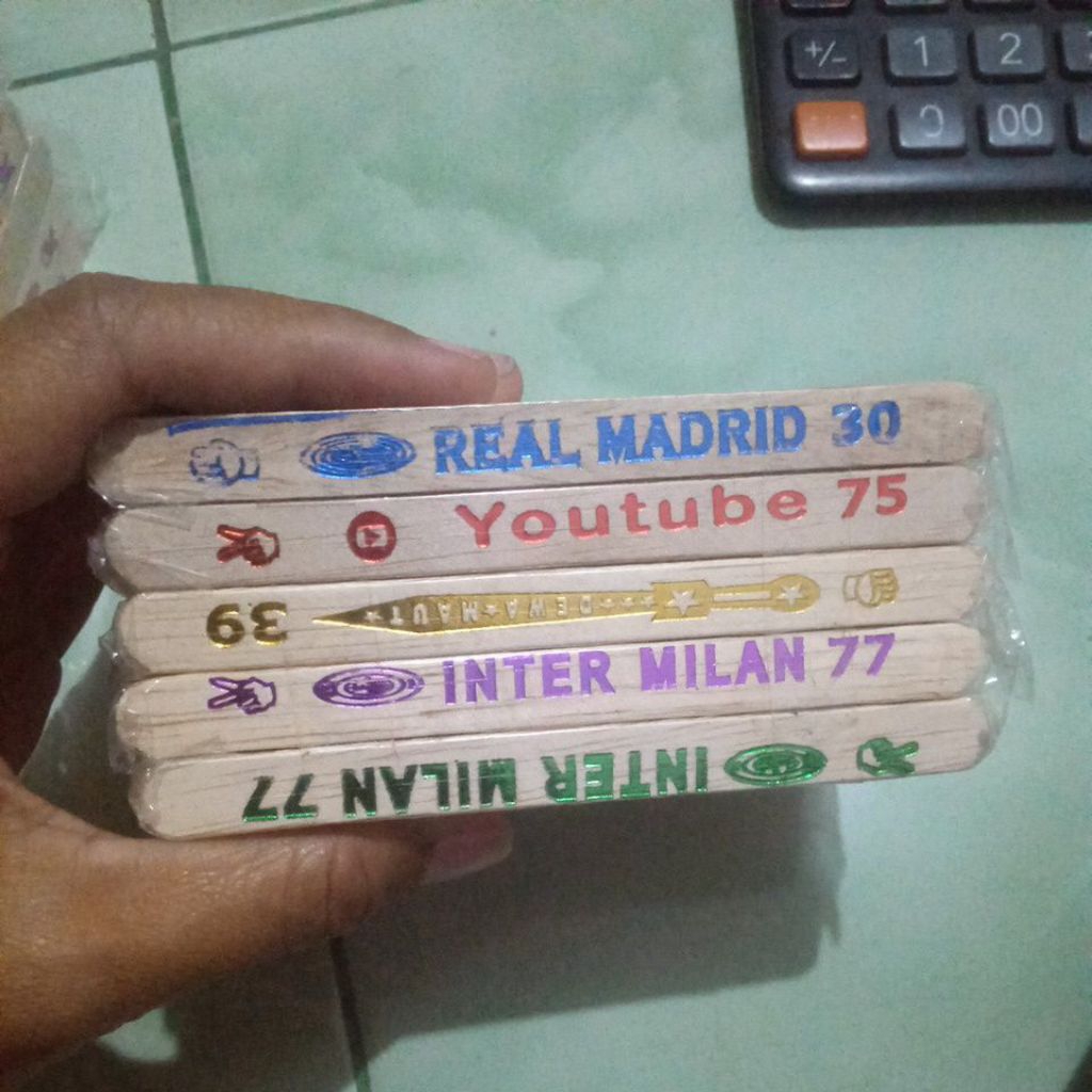 Mainan stik sablon/STIK BAHAN DIY POLOS