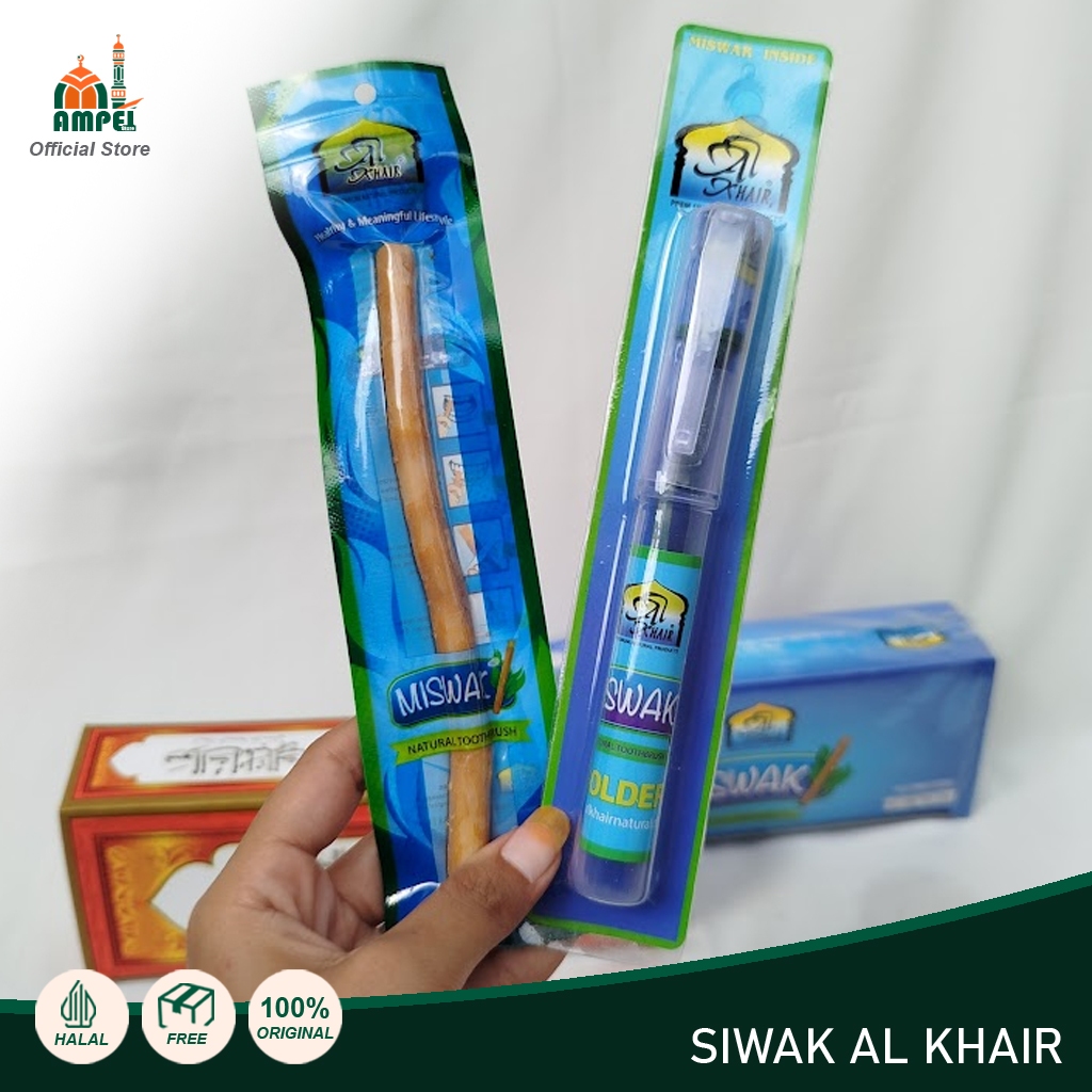 Siwak Al Khair Besar Perlengkapan Sholat Pria untuk Perawatan Gigi dan Mulut Siwak Asli Arab Saudi