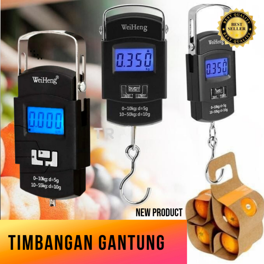Timbangan Digital Gantung Elektrik 50kg Portable 50 kg WeiHeng Gantung Logam Digital ALAT PENIMBANG 