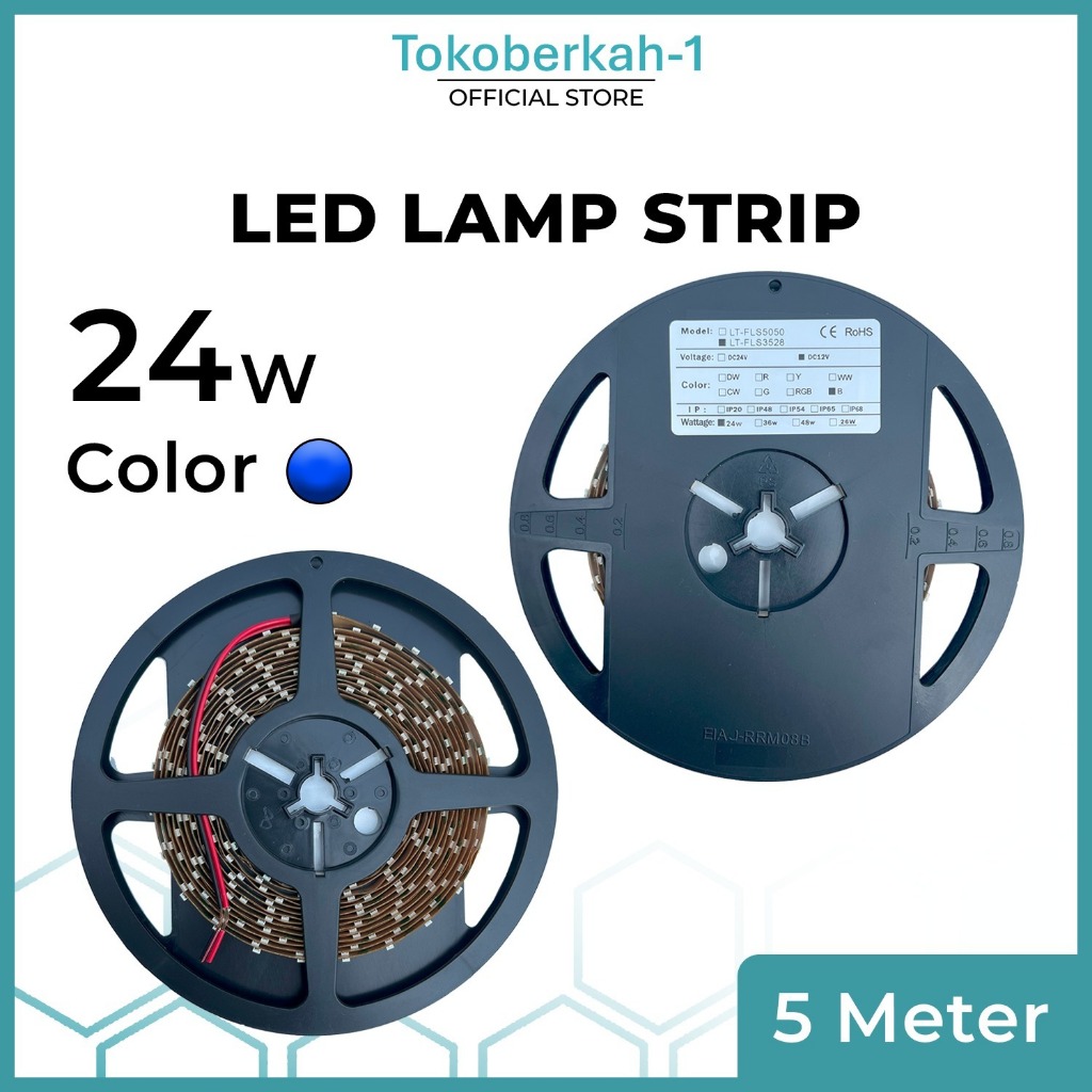 Lampu LED Strip Biru/Merah | 1 roll/5meter
