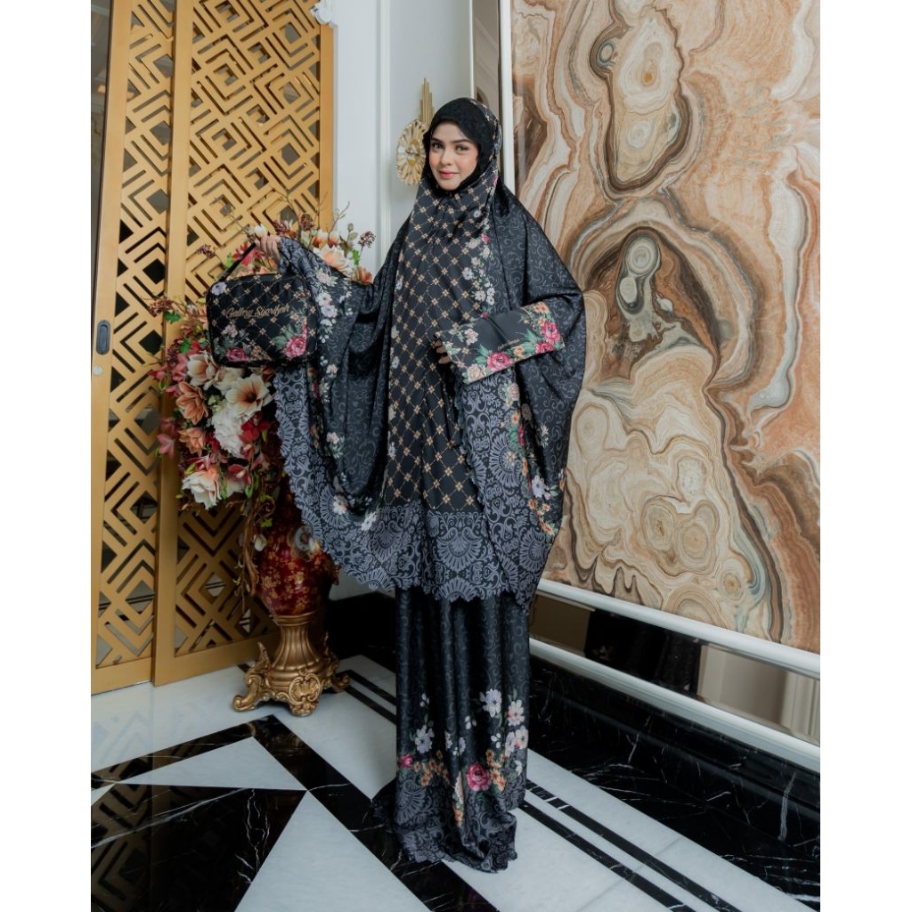 mukena silky print original gallery syarifah