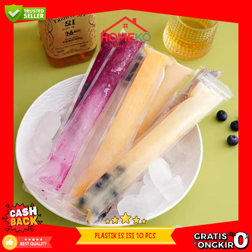 HK Plastik Es Lilin Klip Ziplock ISI 10 PCS / Plastik Es Mambo Klip / Kantong Es Lilin Ziplock